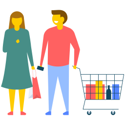 Couple Shopping  Icon