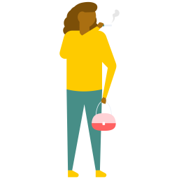 Female Smoker Smoking Icon