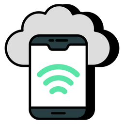 Dispositivo conectado a la nube  Icono