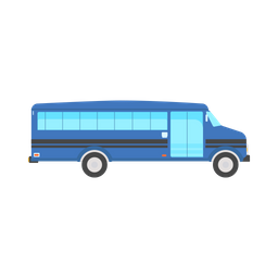 Blue school bus  Icon