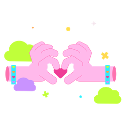 Lgbtq Hand Heart  Icon