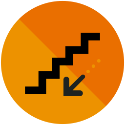 Downwards stairs  Icon