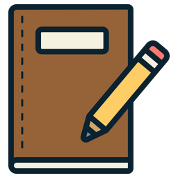 Book And Pencil  Icon