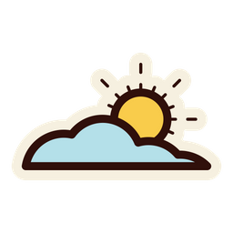 Cloud With Sun  Icon