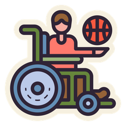 Basketball Wheelchair  Icon