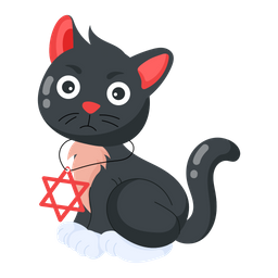 Magic Cat Superstitious Cat Black Cat Icon
