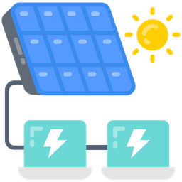 Laptop solar charging  Icon