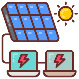 Laptop solar charging  Icon