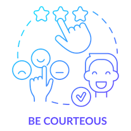 Be courteous  Icon