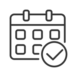 Calendario con marca de verificación  Icono