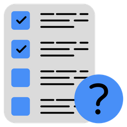 Pregunta de la lista de verificación,  Icono