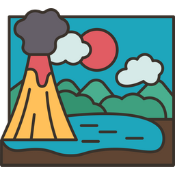 Volcano Lava Experiment Icon