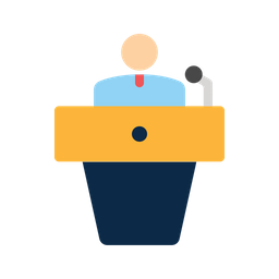 Candidate speaking podium  Icon