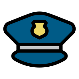 Color Lineal Policia Proteccion Icono