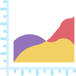 Gráfico de área  Ícone