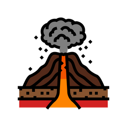 Explosive Eruption Lava Icon
