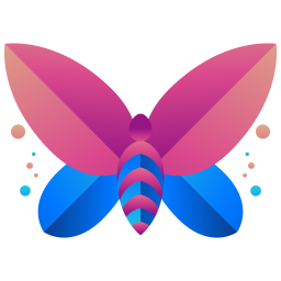 나비 로고그램 모양 아이콘