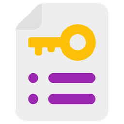 Keyword list  Icon