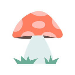 Mushroom Doodle Clip Art Icon