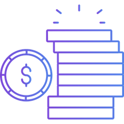 Pilha de moedas  Ícone