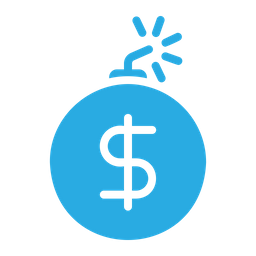 Bomb Economic Crisis Business Deadline Dollar Money  Icon