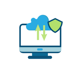 Seguridad de datos en la nube  Icono