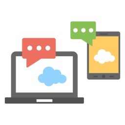 Cloud Based Communication  Icon