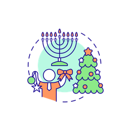 Diverse holidays celebration  Icon