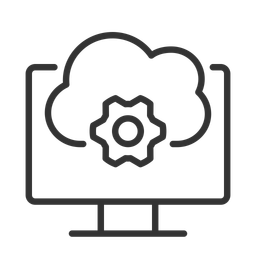 Cloud-basierte Software  Symbol