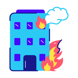 Burning Building  Icon