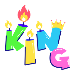 King Word King Letters King Text Icon