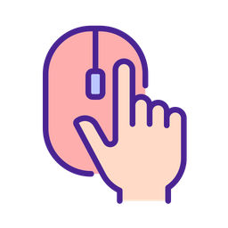 Hand with computer mouse  Icon