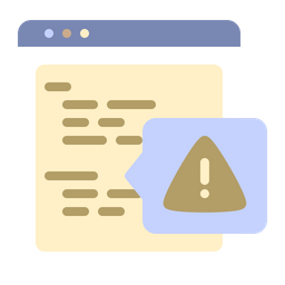 Erro de depuração de alerta  Ícone