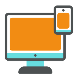 Computer Mobile Responsive  Icon