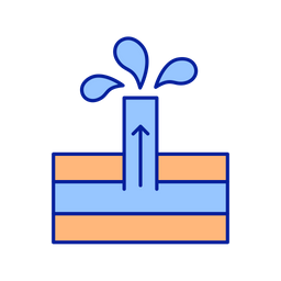 Fluxo de poço artesiano  Ícone