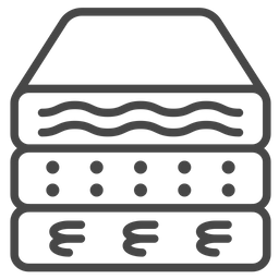 Colchão de espuma, borracha e molas  Ícone