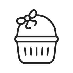 Basket With Bow  Icon