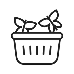 Butterflies In Basket  Icon