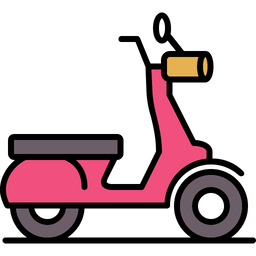 스쿠터 교통 오토바이 아이콘