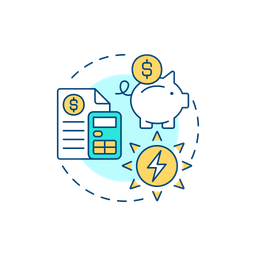 Economia e custos da energia renovável doméstica  Ícone
