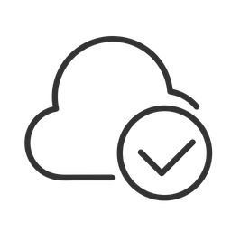 Cloud with check mark  Icon