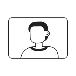 Faceless short haired guy wearing t shirt  Icon