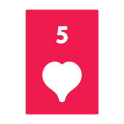 Five Of Hearts  Icon