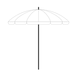 Patio Umbrella Isolated Outdoor Umbrella Beach Icon