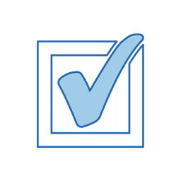 Marca de verificación en una casilla  Icono