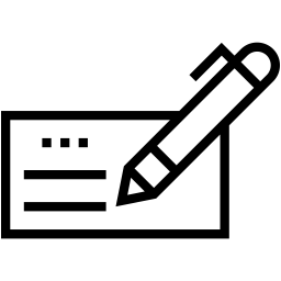 Signature de chèque  Icône