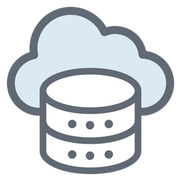 Cloud Database Storage  Icon