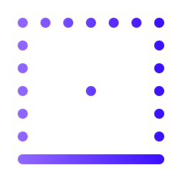 Borda inferior pontilhada  Ícone