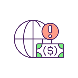 Global financial problem  Icon