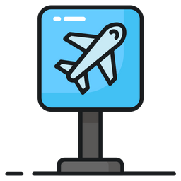 Airport sign board  Icon